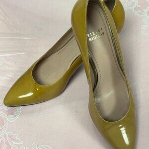 Stuart Weitzman-Women-OW249821-TAN Patent leather heel Dress shoes.Sz-7M.Spain.U